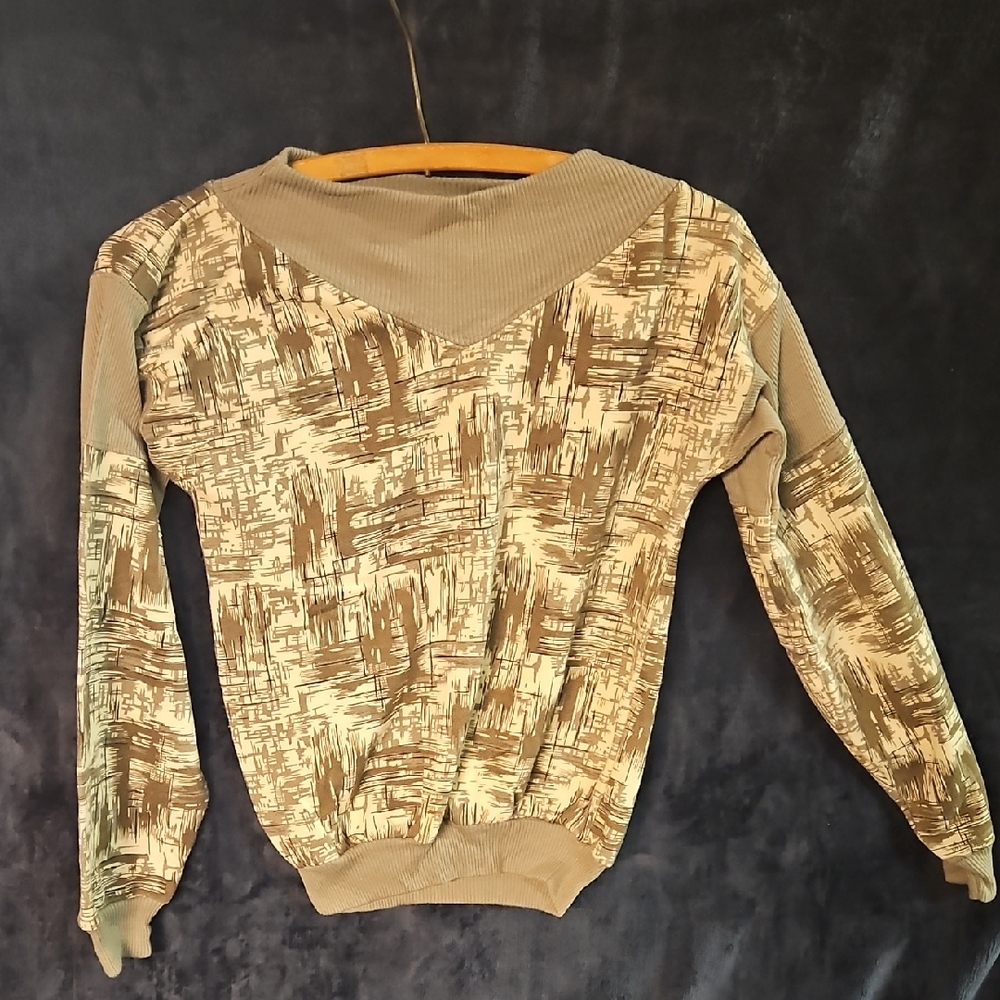 Boys  BeownPatterned Sweatshirt